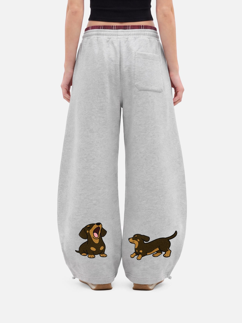 Aelfric Eden Dachshund Double Waist Baggy Barrel Sweatpants