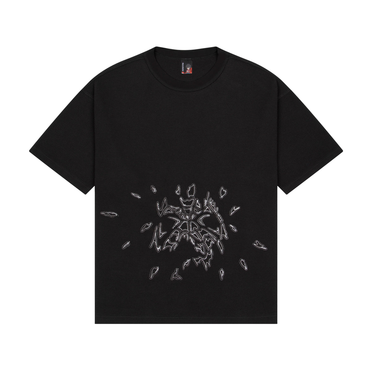 "spiderweb v2" waffle T Shirt black