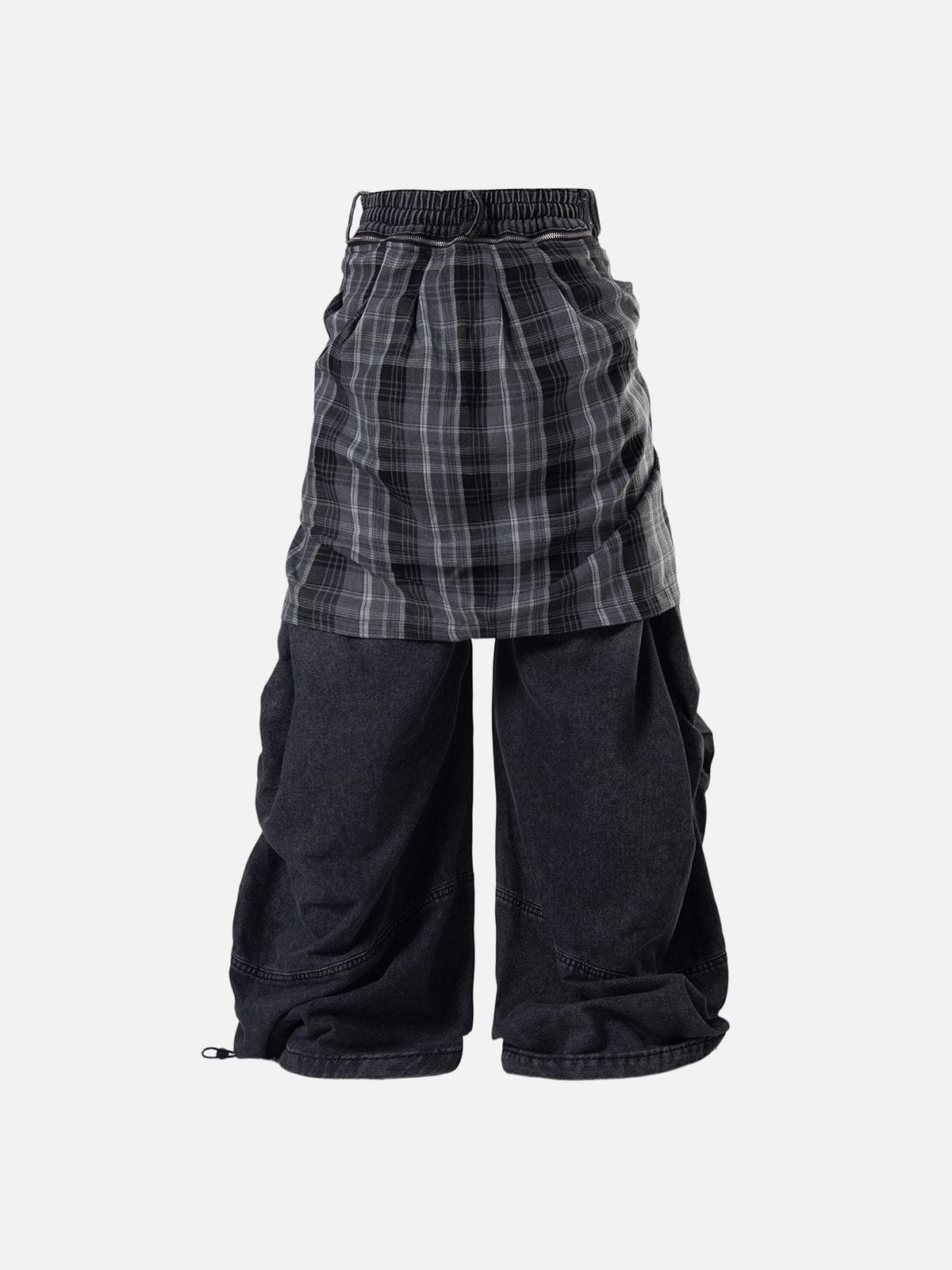 Aelfric Eden Detachable Plaid Layer Baggy Jeans