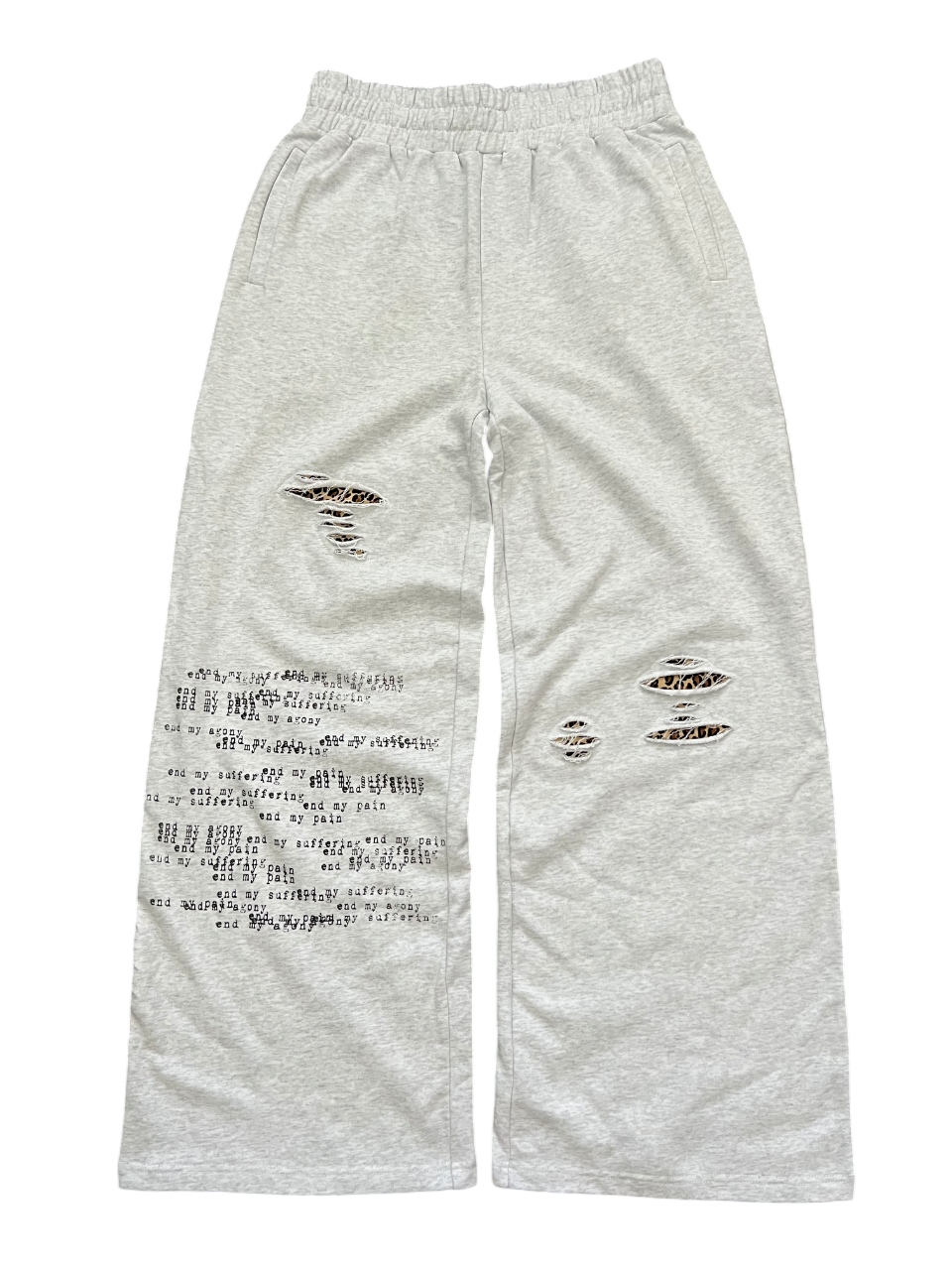 "the end" sweats grey